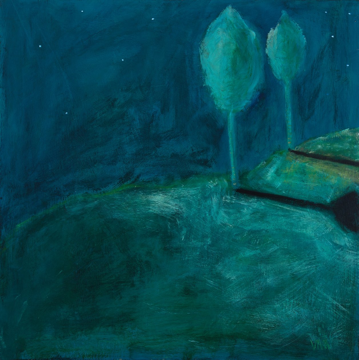 Stand Together, 2018 (akryl na płycie) autorstwa Genevieve French