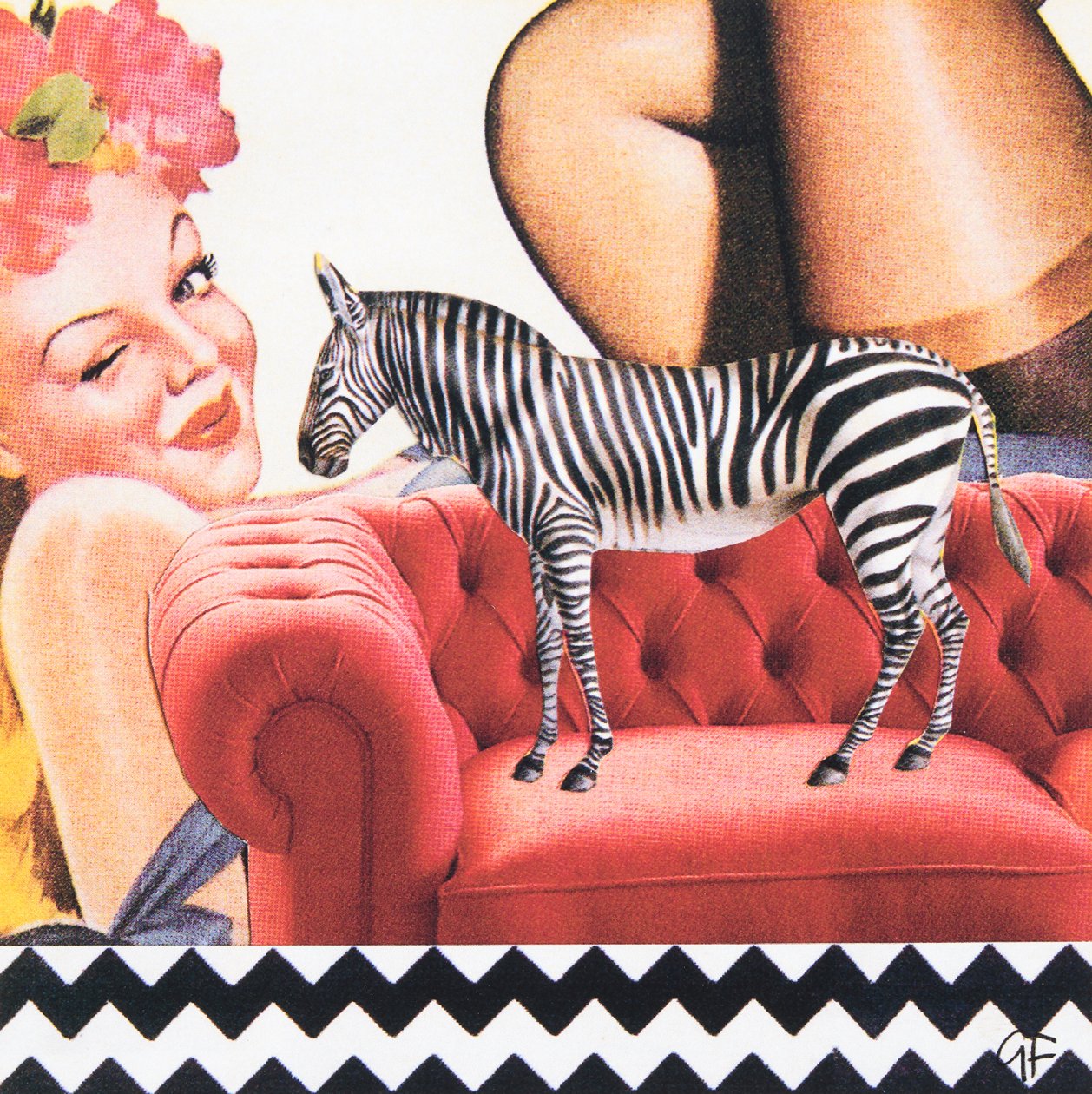 ZigZagZebra (kolaż) autorstwa Genevieve French