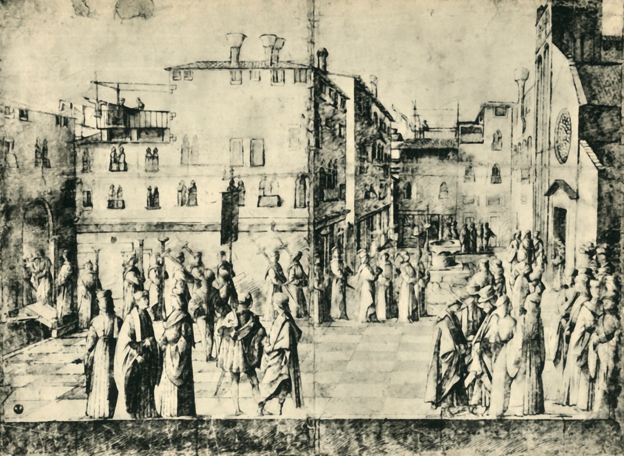 Procesja w Wenecji, połowa końca XV wieku, 1943. autorstwa Gentile Bellini
