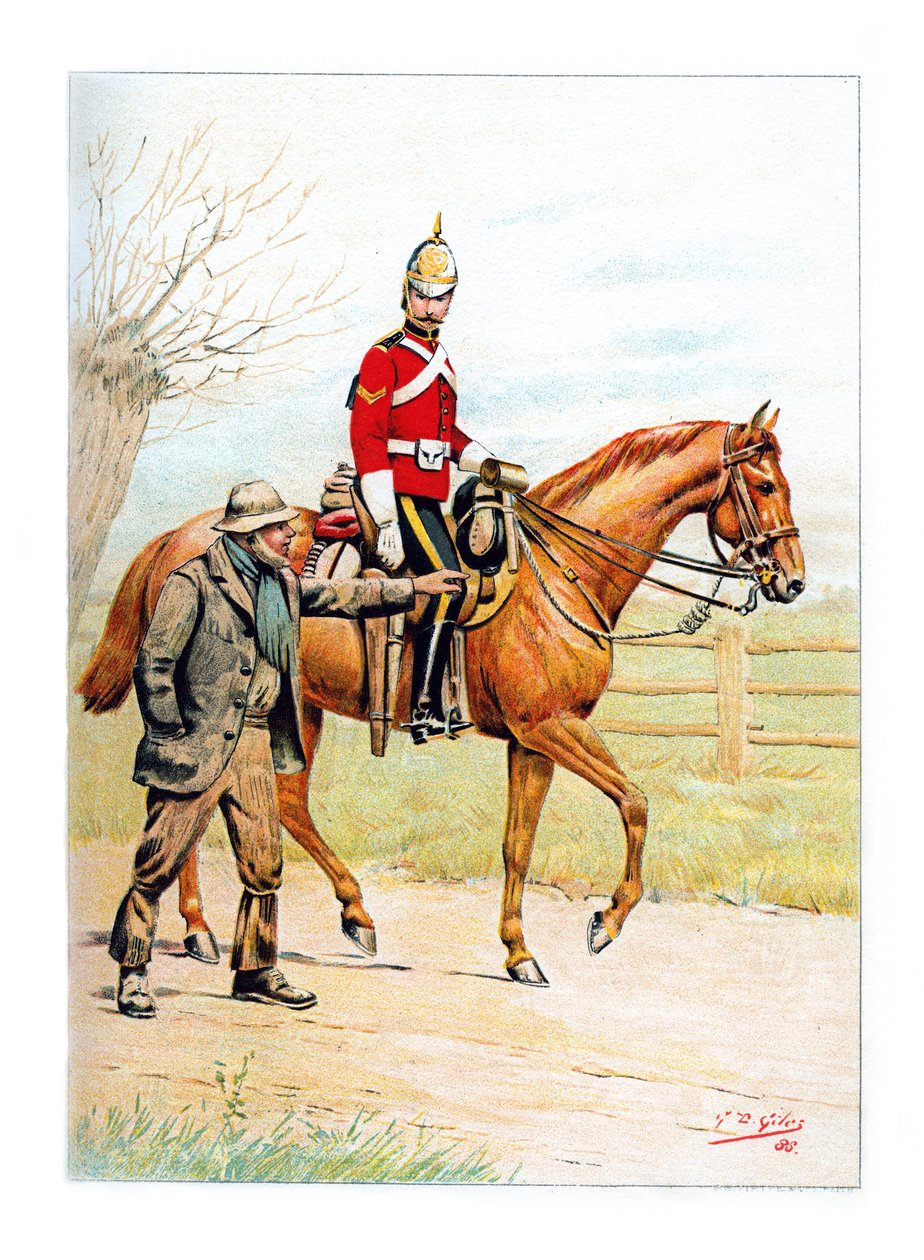 1. Królewskie Dragoni, ok. 1890 r. autorstwa Geoffrey Douglas Giles