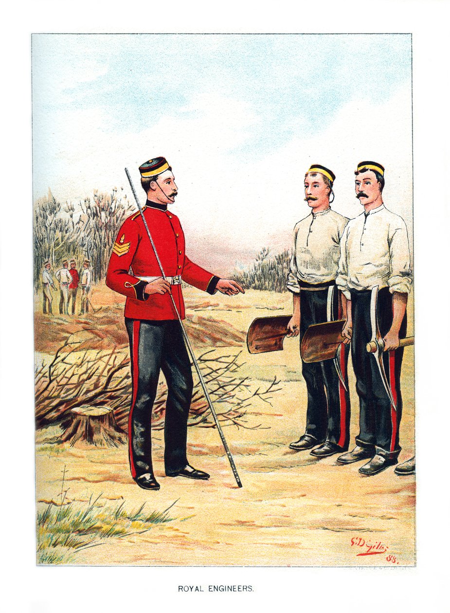 Inżynierowie królewscy, c1890. autorstwa Geoffrey Douglas Giles