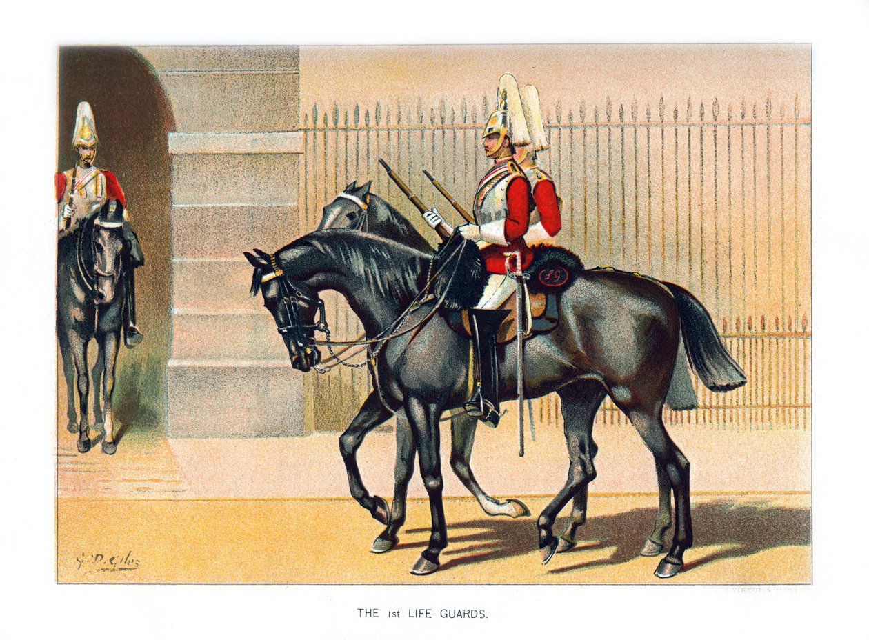 Pierwsza Straż Życia, ok. 1890 r. autorstwa Geoffrey Douglas Giles