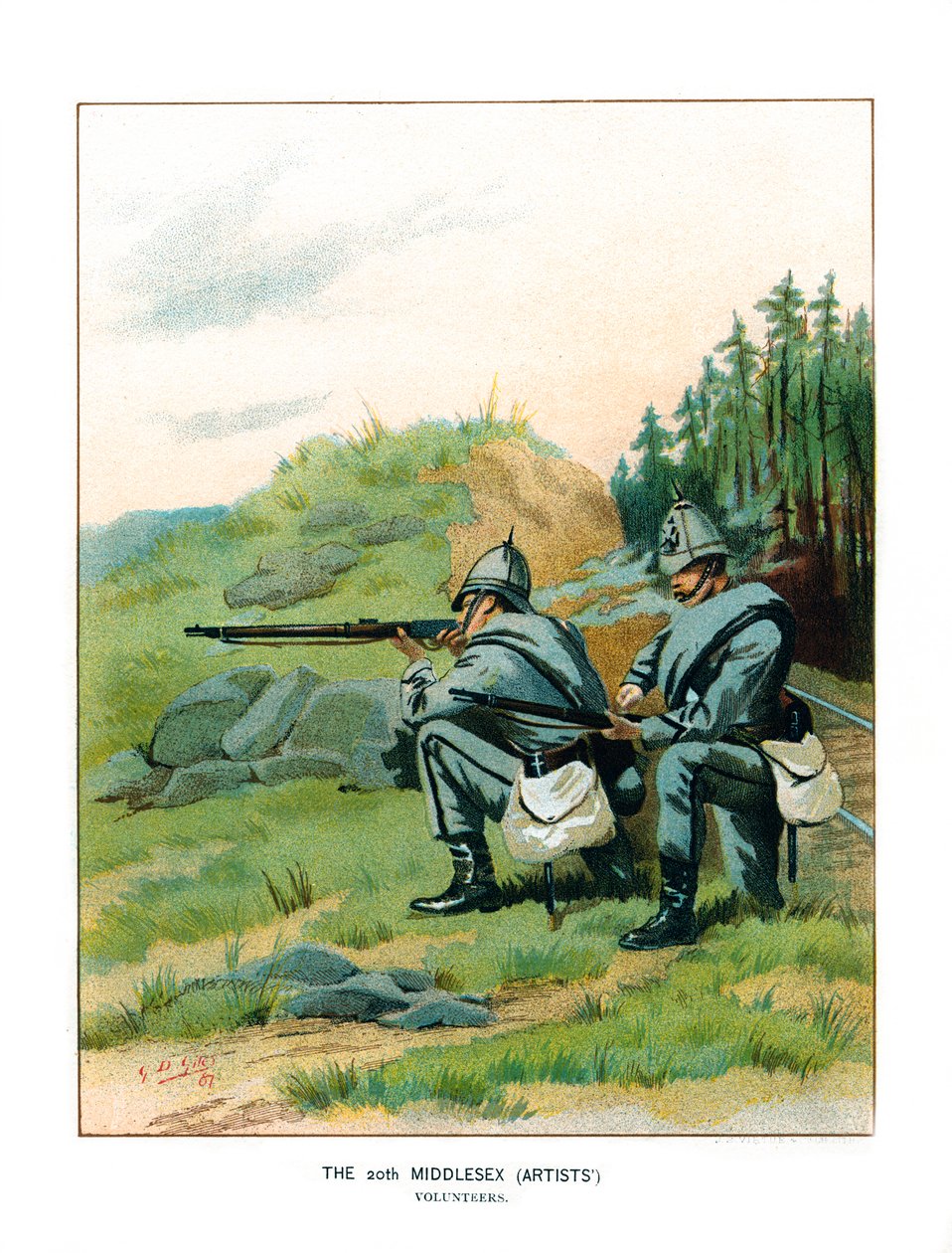 20. Artyści Middlesex, ok. 1890. autorstwa Geoffrey Douglas Giles