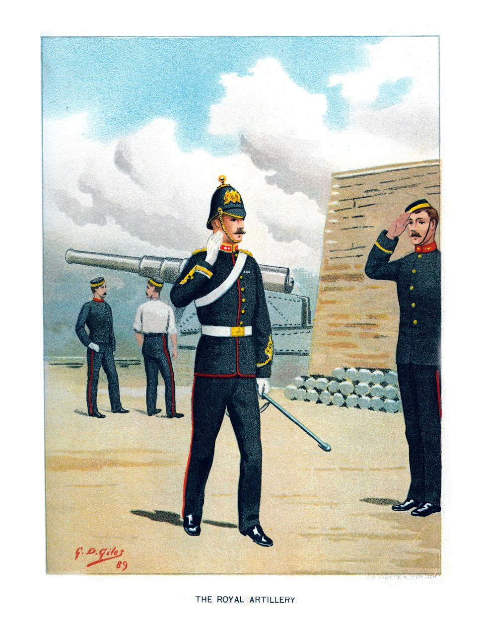 Artyleria królewska, ok. 1890 r. autorstwa Geoffrey Douglas Giles