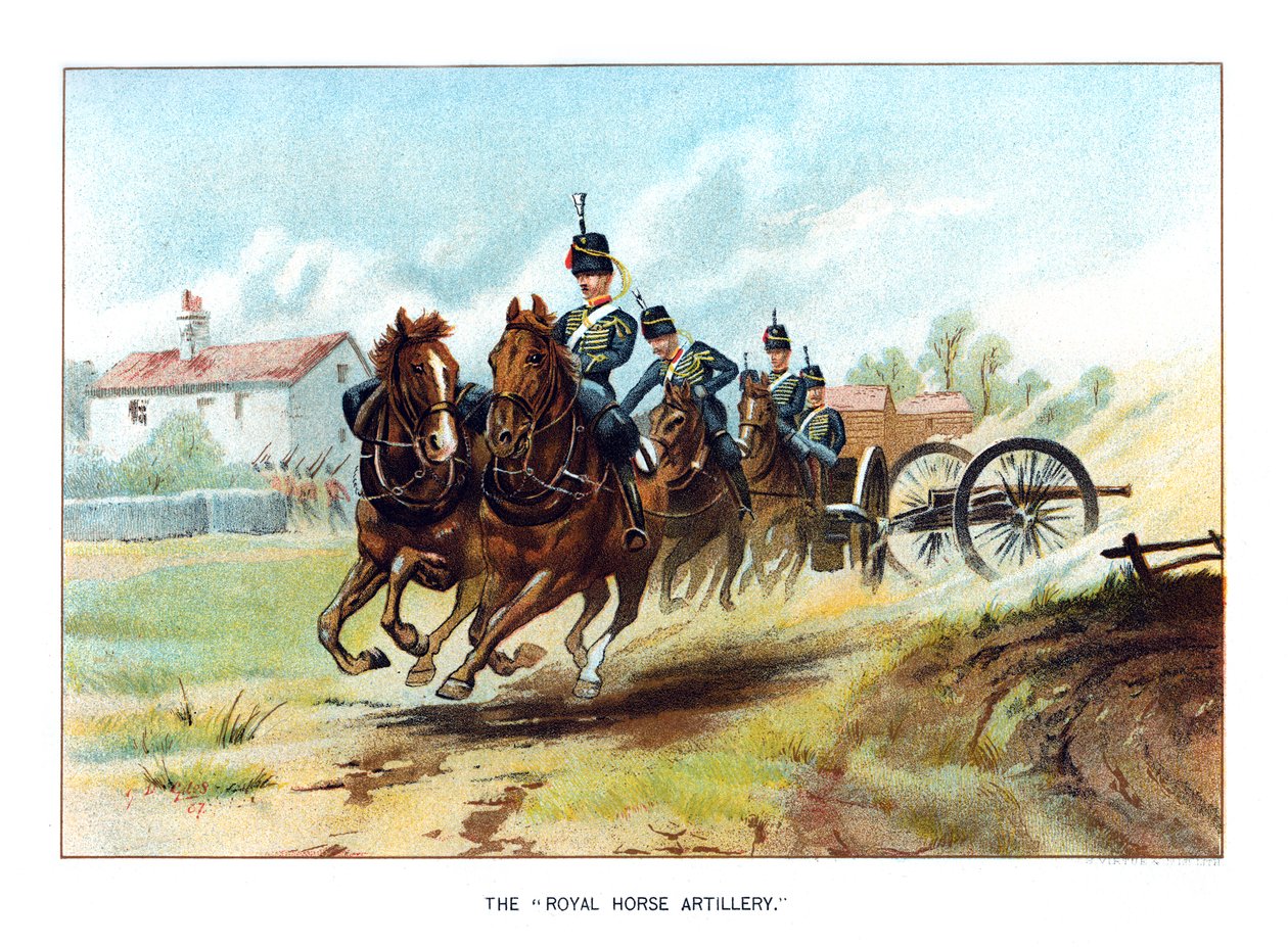 Królewska Artyleria Konna, ok. 1890 r. autorstwa Geoffrey Douglas Giles