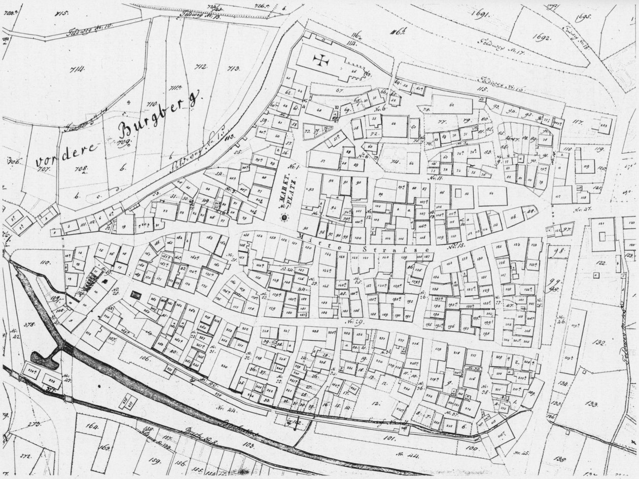 Stara mapa Weinsbergu autorstwa Geometer Jehle