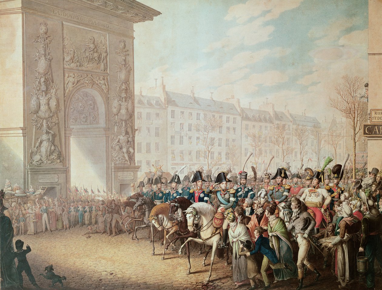 Wejście cesarzy do Paryża autorstwa Georg Emanuel Opitz