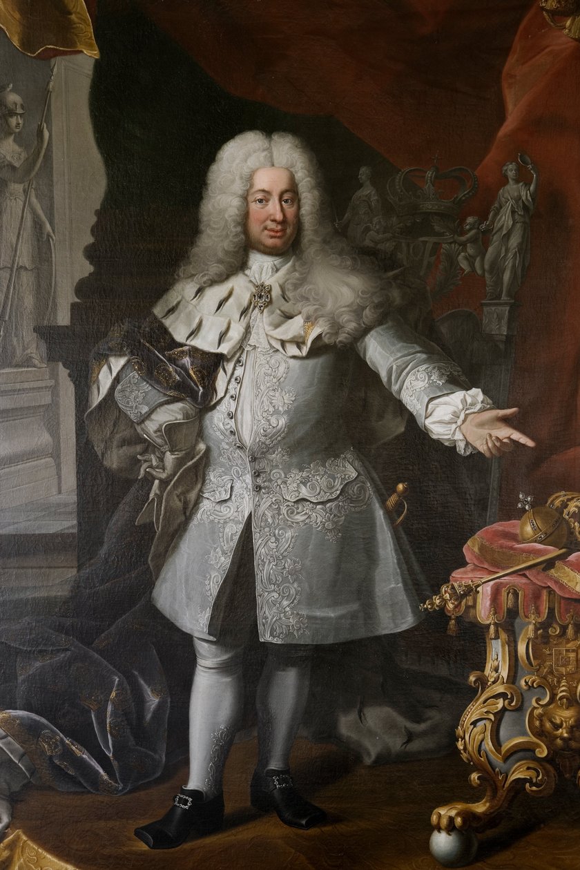 Fryderyk I, król Szwecji 1720-1751 autorstwa George Engelhardt Schröder