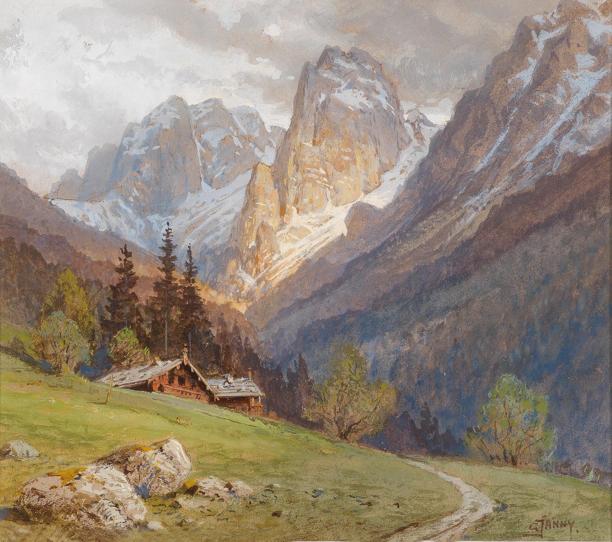 Wilder Kaiser w pobliżu Kufstein autorstwa Georg Janny