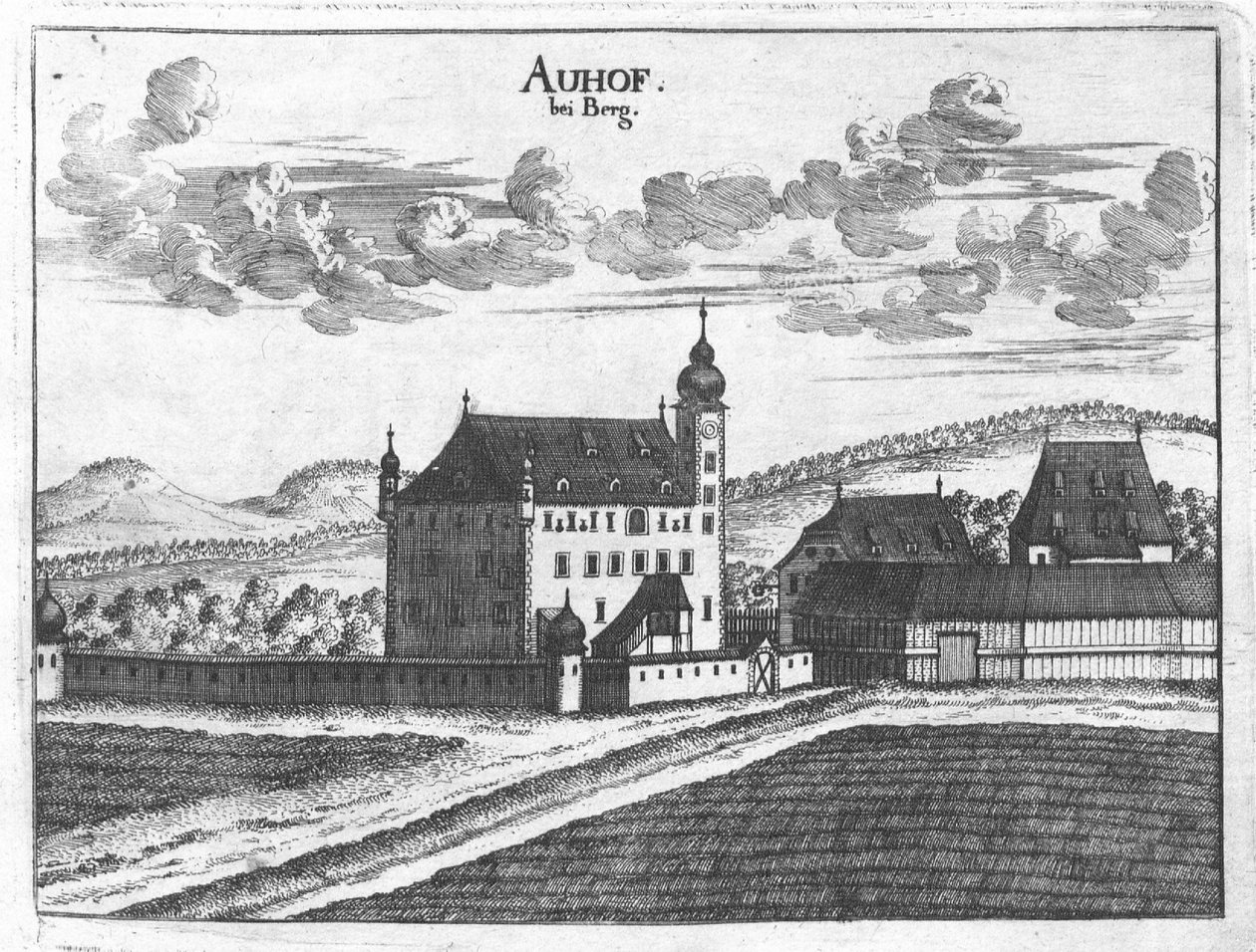 Grawer, widok zamku Auhof, Górna Austria autorstwa Georg Matthaus Vischer