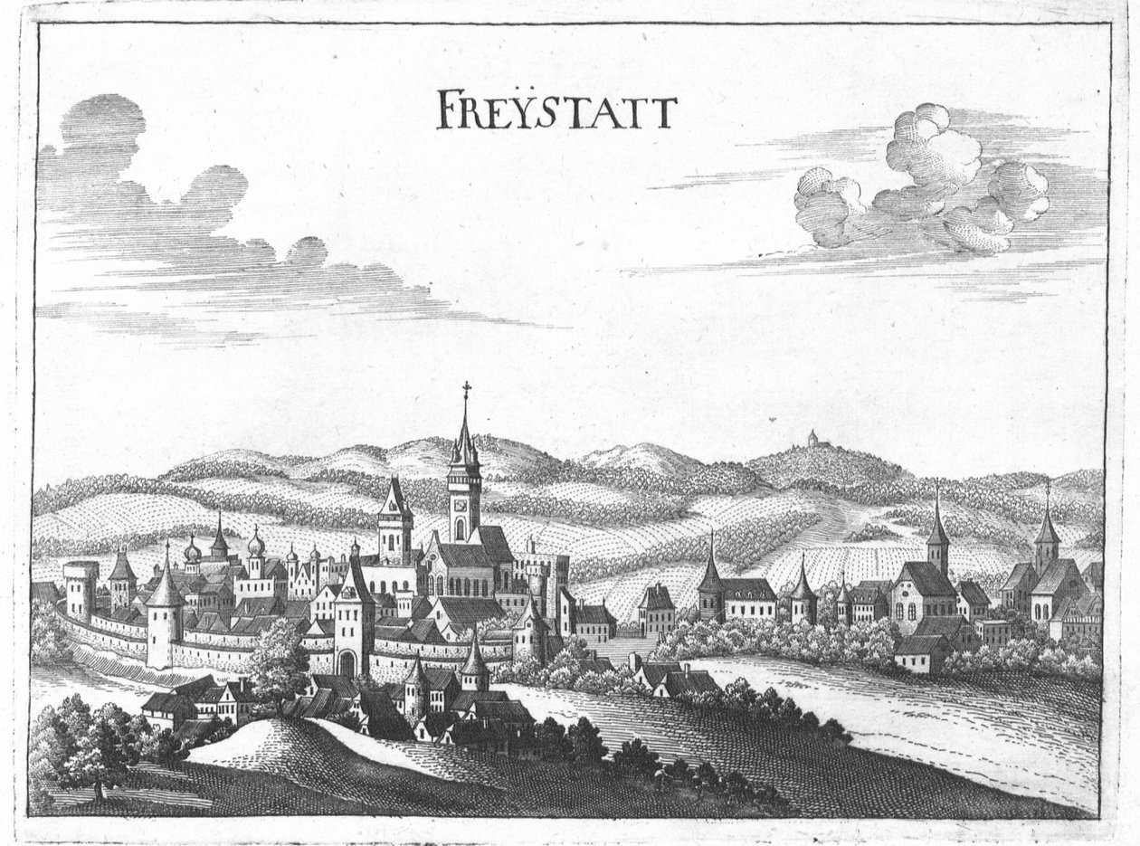 Grawer, widok Freistadt, Górna Austria autorstwa Georg Matthaus Vischer
