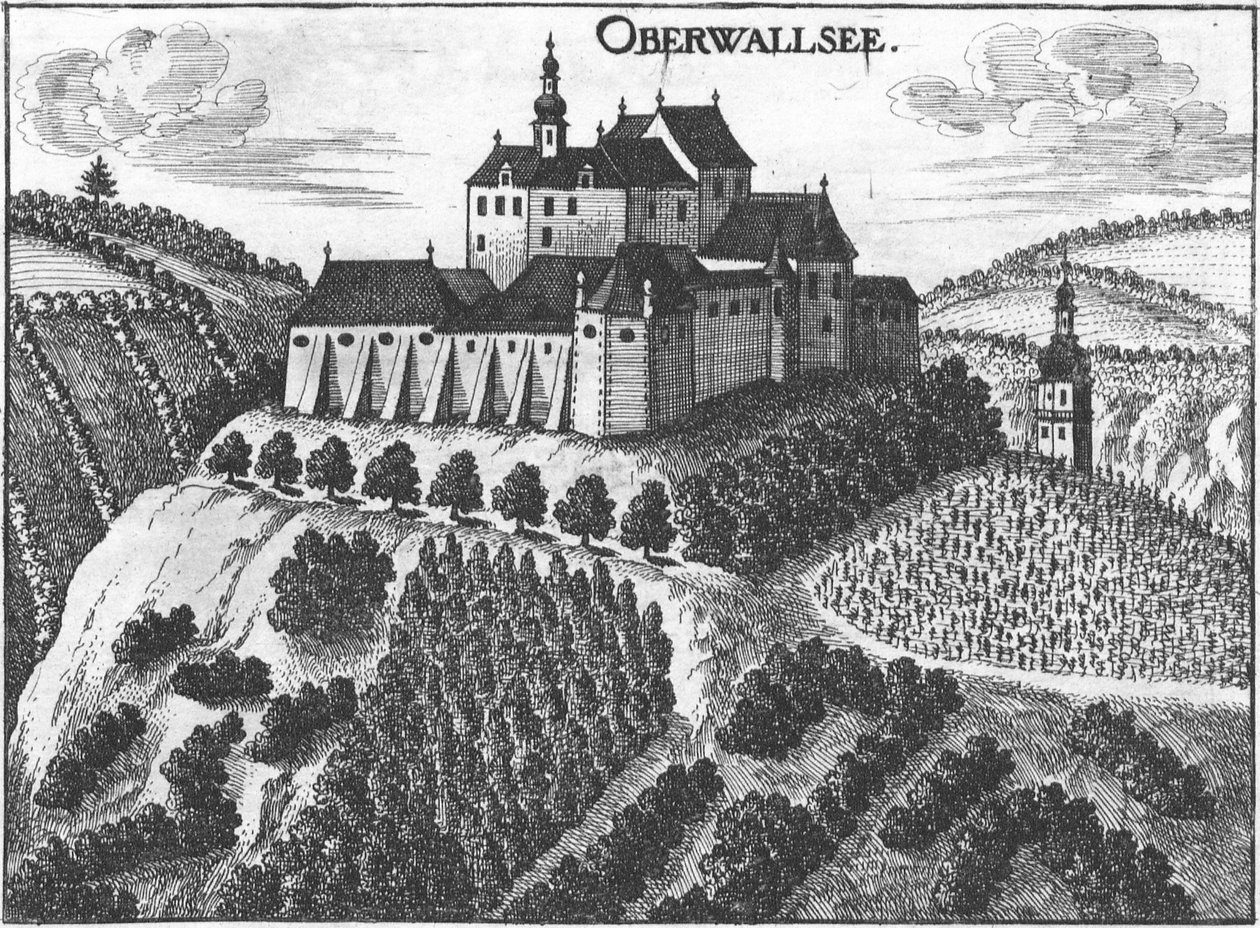 Grawer, widok na zamek Oberwallsee, Górna Austria autorstwa Georg Matthäus  Vischer