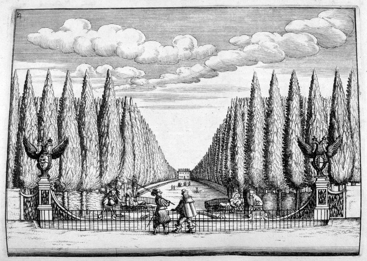 Projekt zamku i ogrodu, 1664 autorstwa Georg Andreas Bockler
