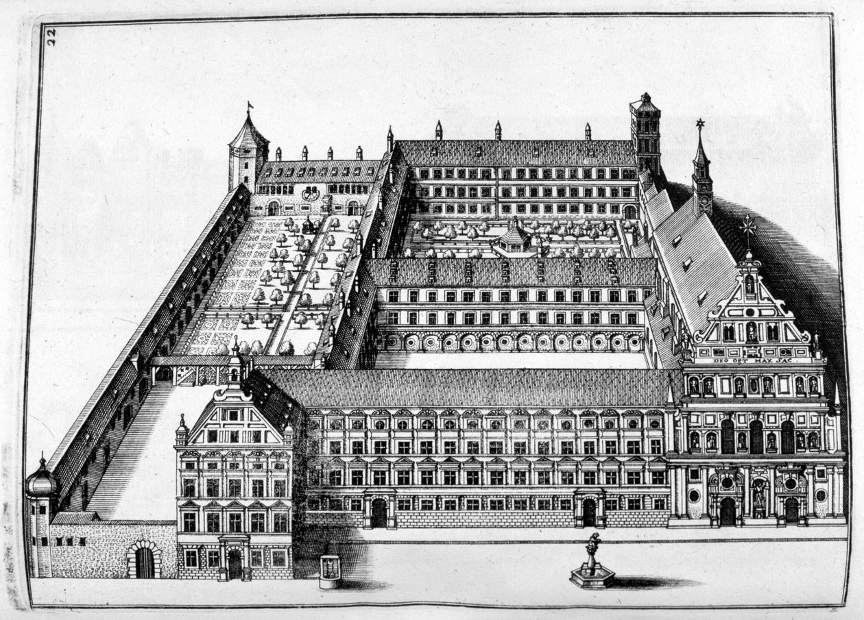 Projekt zamku, 1664 autorstwa Georg Andreas Bockler