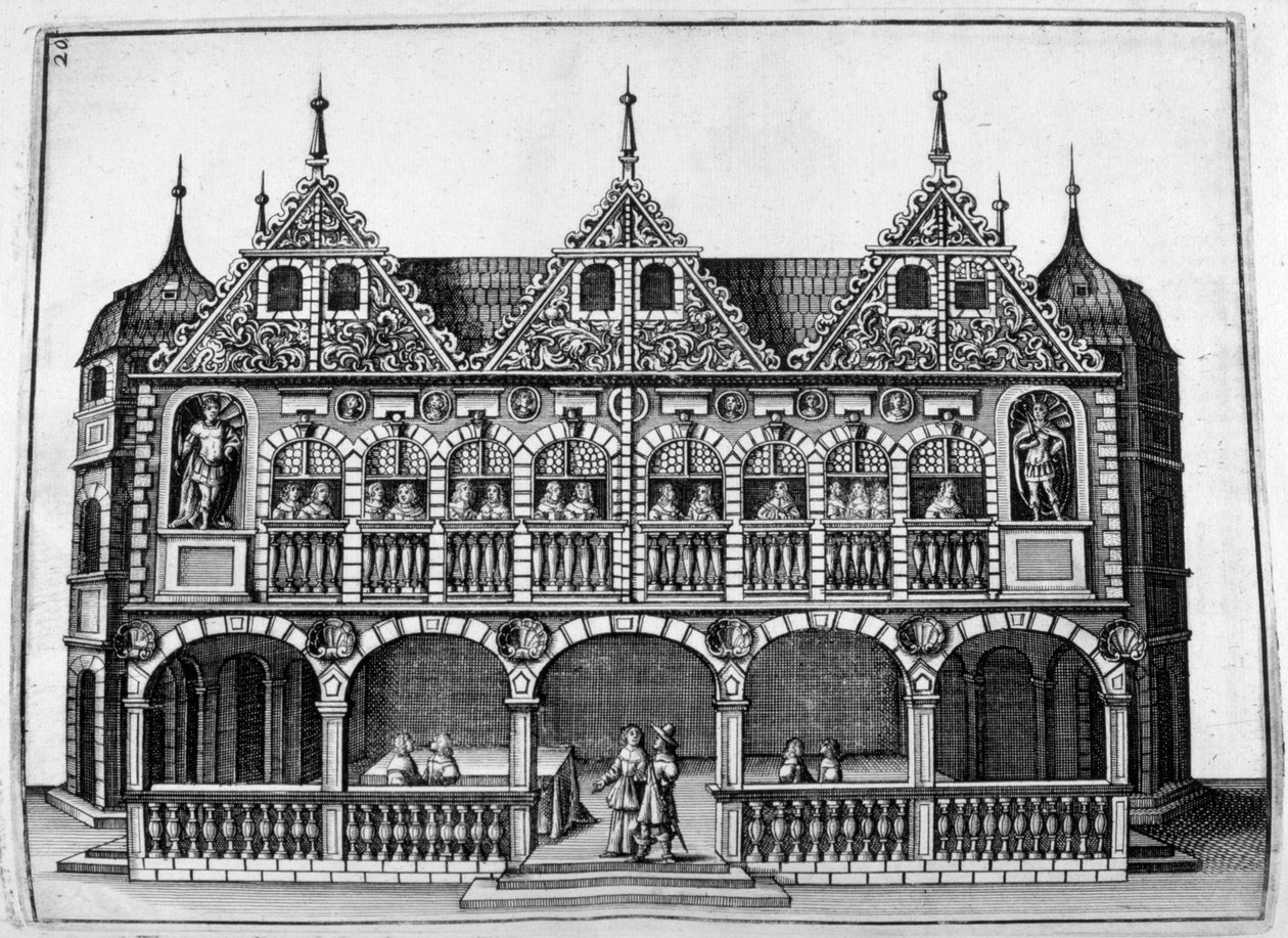 Projekt zamku, 1664 autorstwa Georg Andreas Bockler