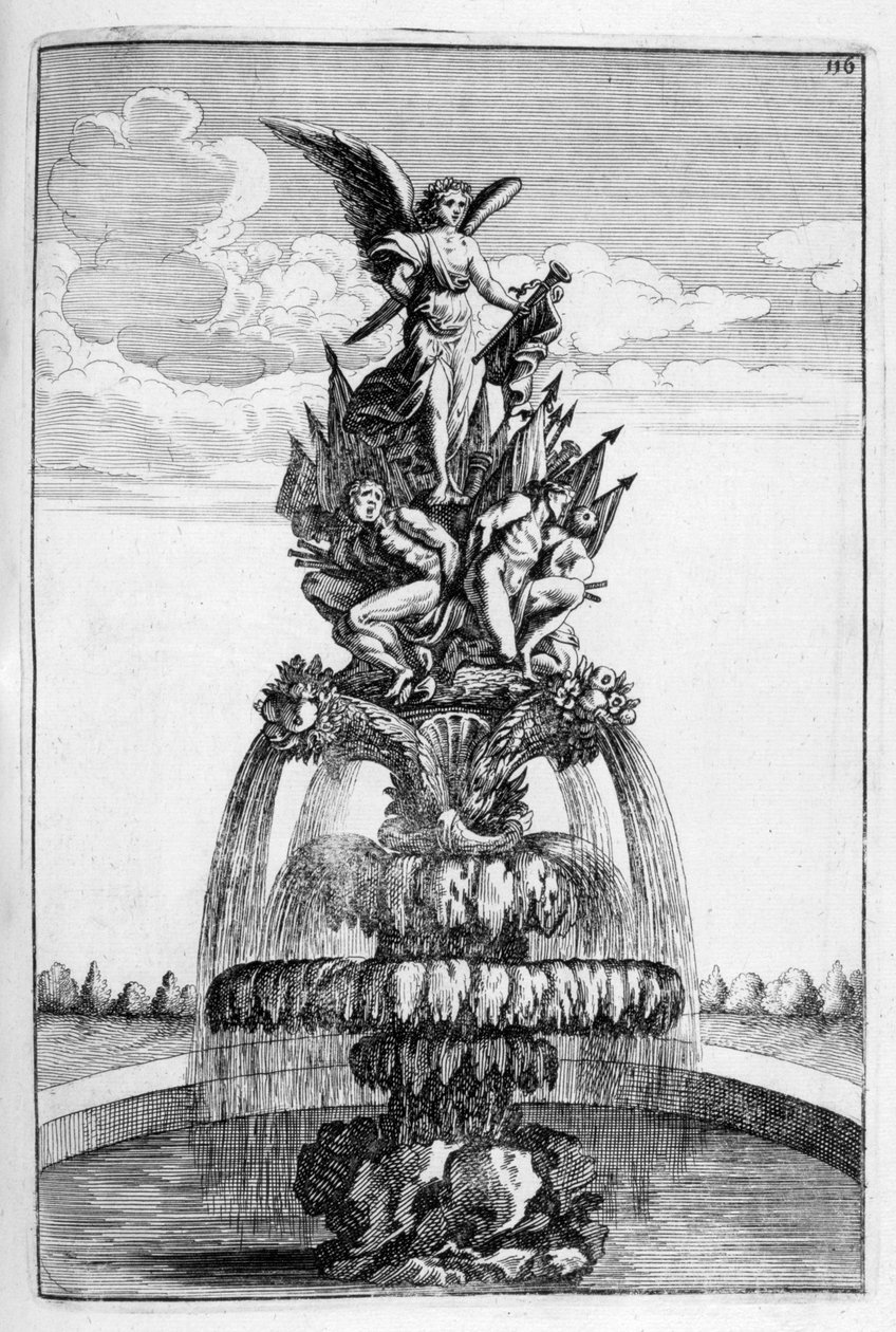 Projekt fontanny, 1664 autorstwa Georg Andreas Bockler