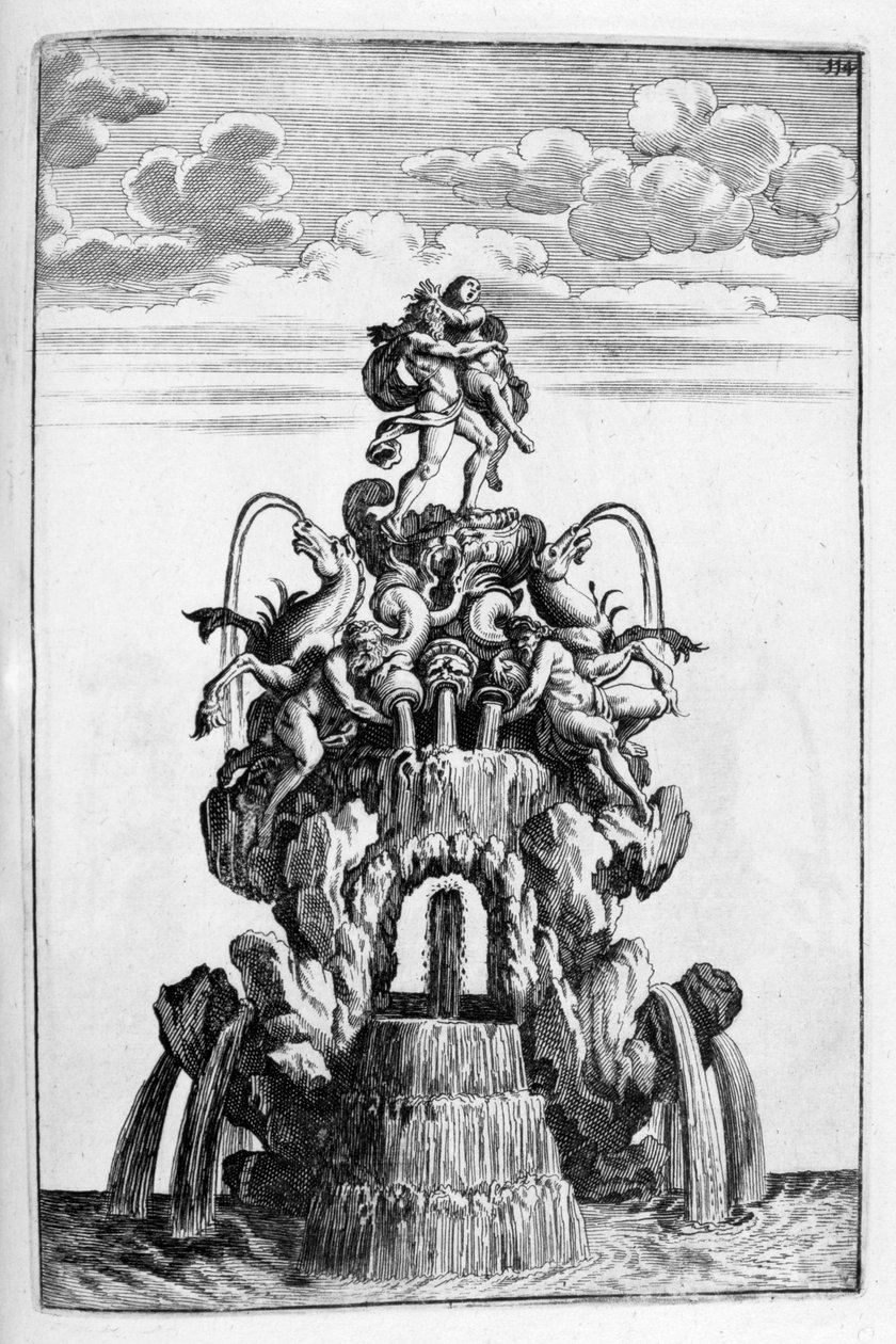 Projekt fontanny, 1664 autorstwa Georg Andreas Bockler