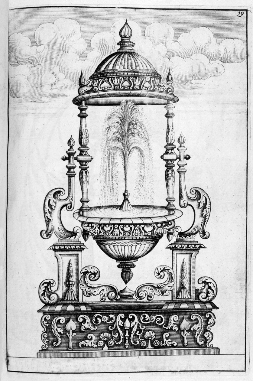 Projekt fontanny, 1664 autorstwa Georg Andreas Bockler
