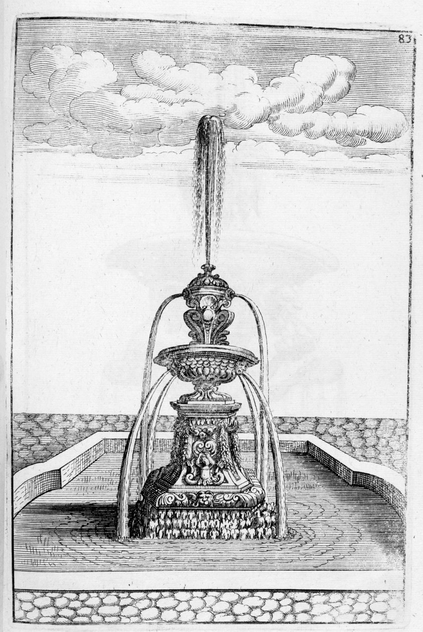 Projekt fontanny, 1664 autorstwa Georg Andreas Bockler