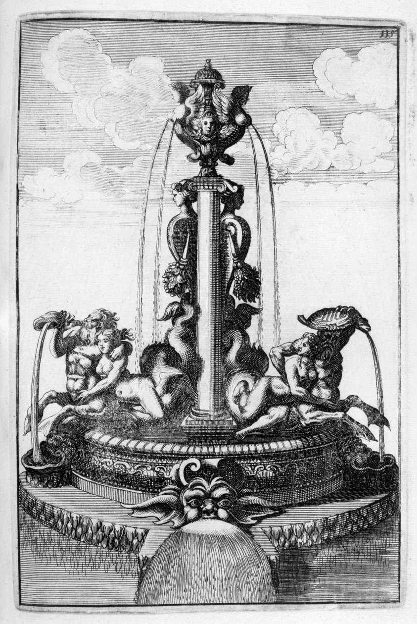 Projekt fontanny, 1664 autorstwa Georg Andreas Bockler