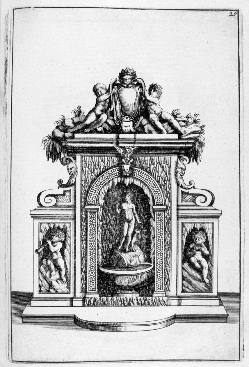 Projekt fontanny, 1664 autorstwa Georg Andreas Bockler