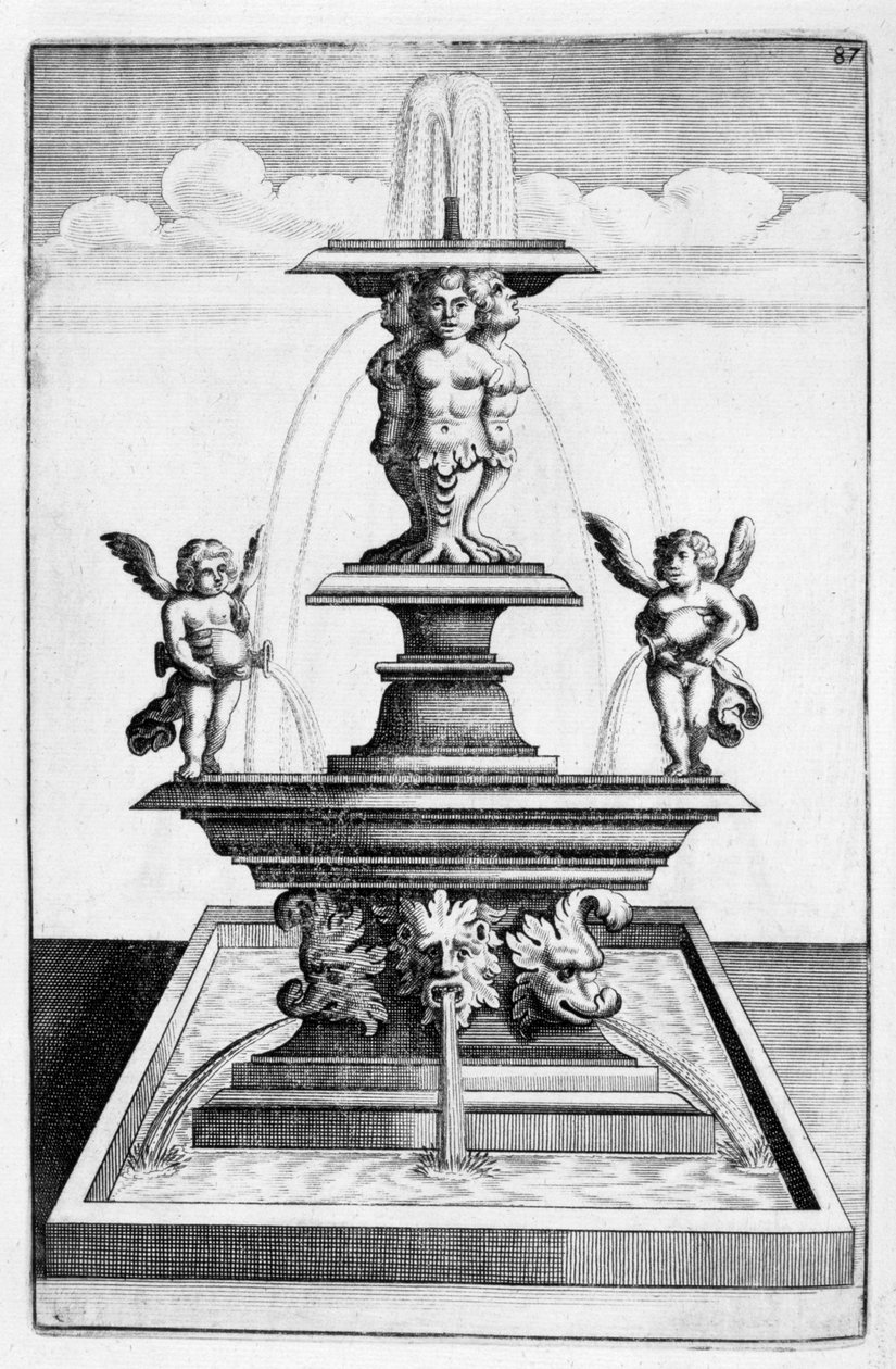 Projekt fontanny, 1664 autorstwa Georg Andreas Bockler