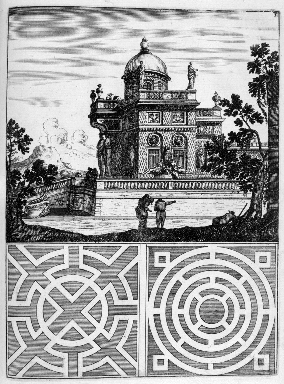 Projekt domu i ogrodu, 1664 autorstwa Georg Andreas Bockler