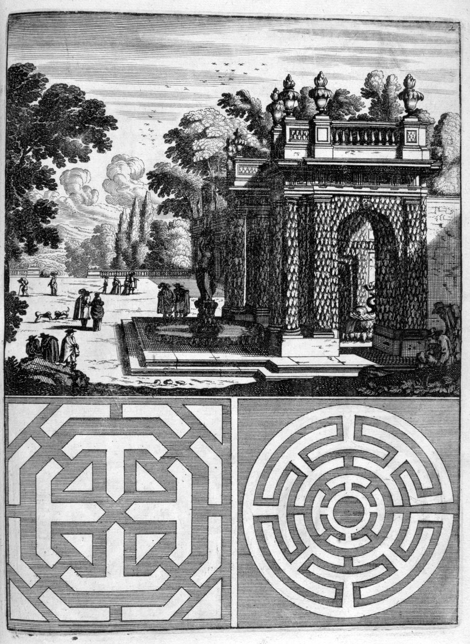 Projekt domu i ogrodu, 1664 autorstwa Georg Andreas Bockler