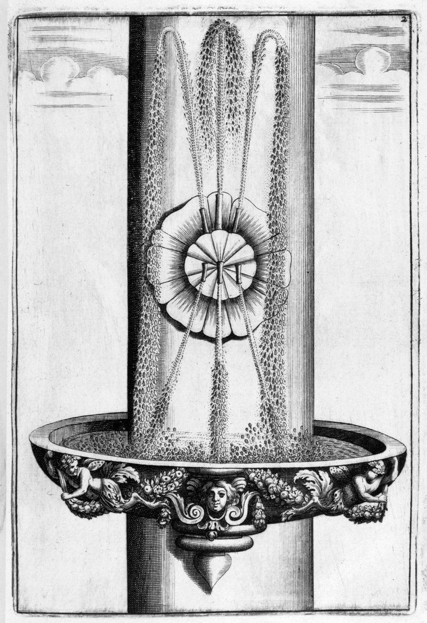 Ozdobny projekt fontanny, 1664 autorstwa Georg Andreas Bockler