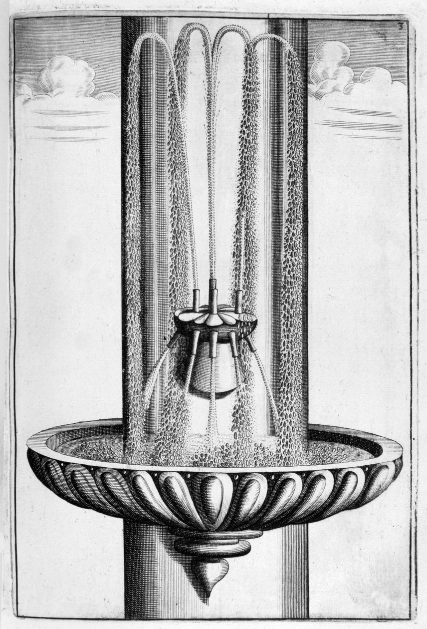 Ozdobny projekt fontanny, 1664 autorstwa Georg Andreas Bockler