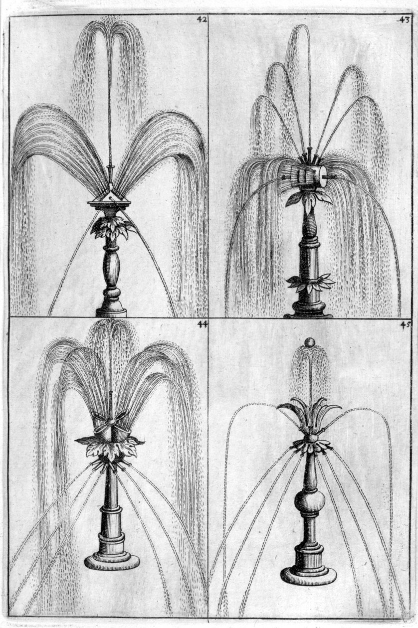 Ozdobny projekt fontanny, 1664 autorstwa Georg Andreas Bockler