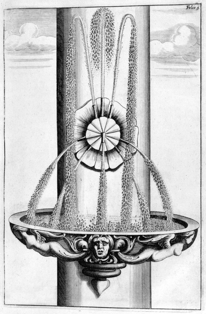 Ozdobny projekt fontanny, 1664 autorstwa Georg Andreas Bockler