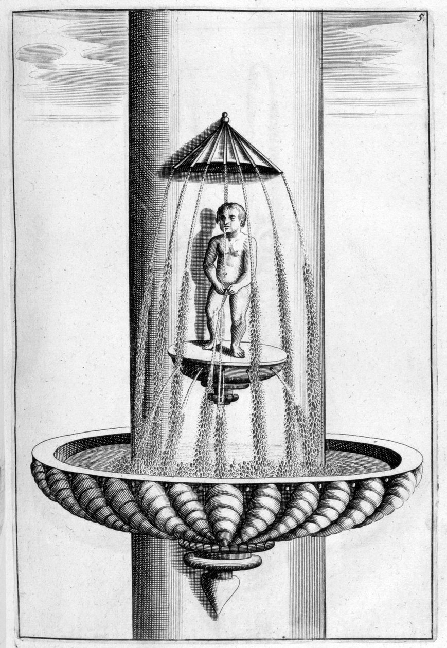 Ozdobny projekt fontanny, 1664 autorstwa Georg Andreas Bockler