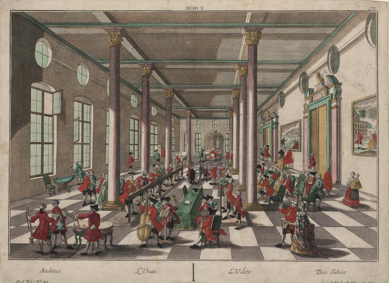 Alegoria słyszenia autorstwa Georg Balthasar Probst