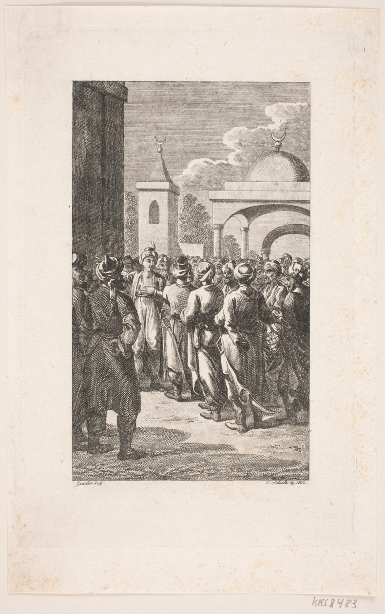Turecka scena uliczna autorstwa Georg Christian Schule