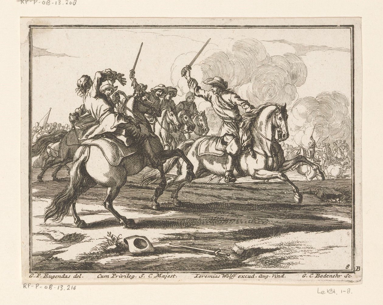 walka jeździecka Jeźdźcy (tytuł serii) autorstwa Georg Conrad Bodenehr