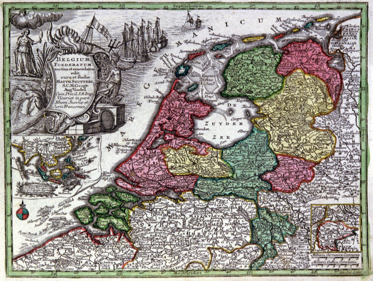 Mapa Holandii autorstwa Georg Matthäus Seutter