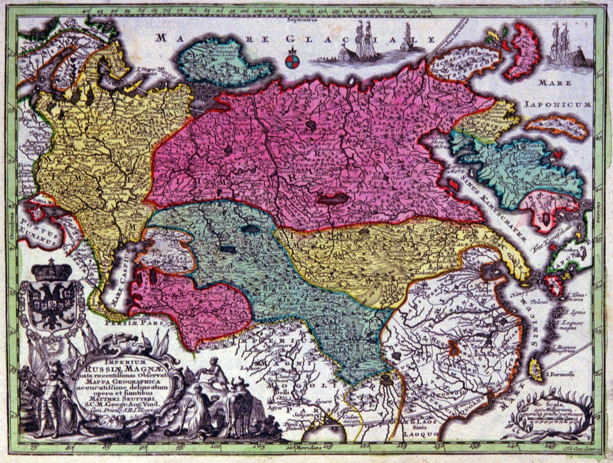 Imperium Rosyjskie autorstwa Georg Matthäus Seutter