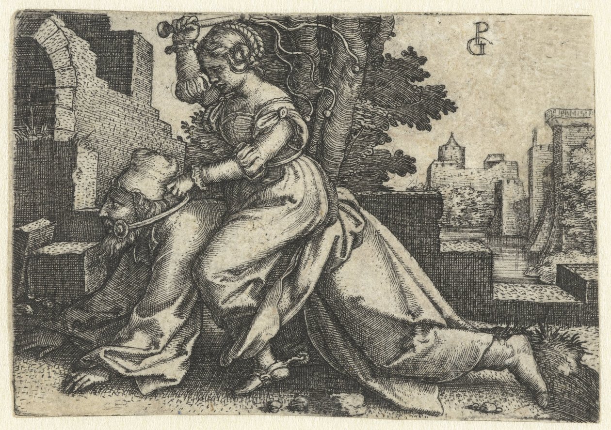 Arystoteles i Phyllis (Campaspe) autorstwa Georg Pencz