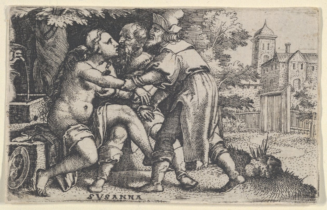 Zuzanna i Starszyzna. autorstwa Georg Pencz