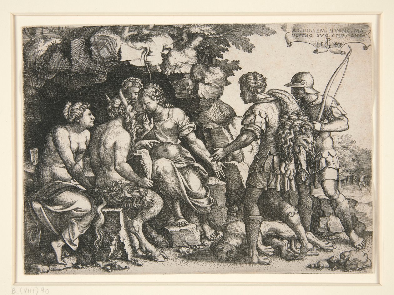 Tetyda i Chiron autorstwa Georg Pencz