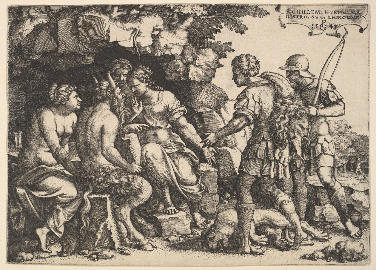 Tetyda i Chiron, 1543. autorstwa Georg Pencz