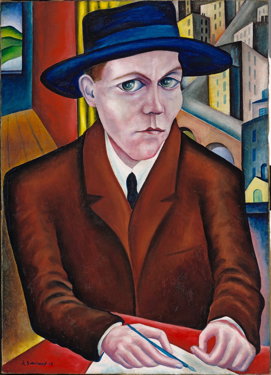 Portret Oskara Marii Grafa autorstwa Georg Schrimpf