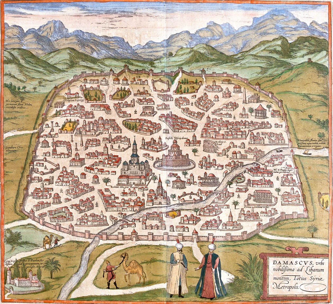 Damaszek, Syria autorstwa Georg and Hogenberg Franz (1535 90) Braun