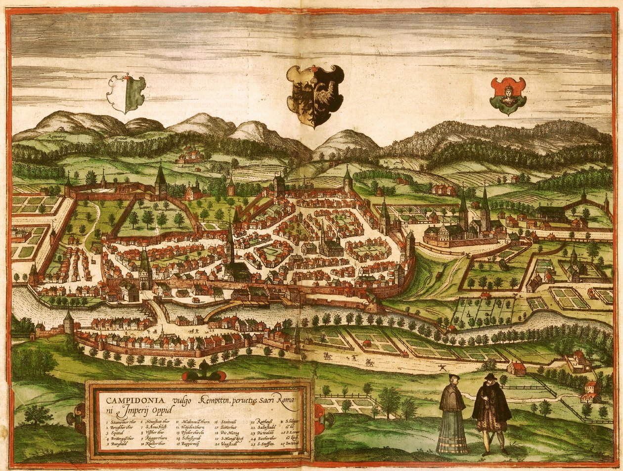 Kempten autorstwa Georg and Hogenberg Franz (1535 90) Braun
