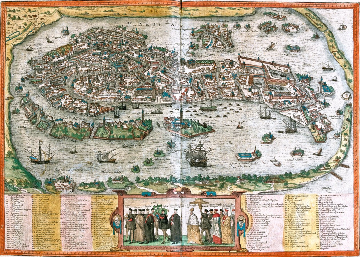 Wenecja, Włochy autorstwa Georg and Hogenberg Franz (1535 90) Braun