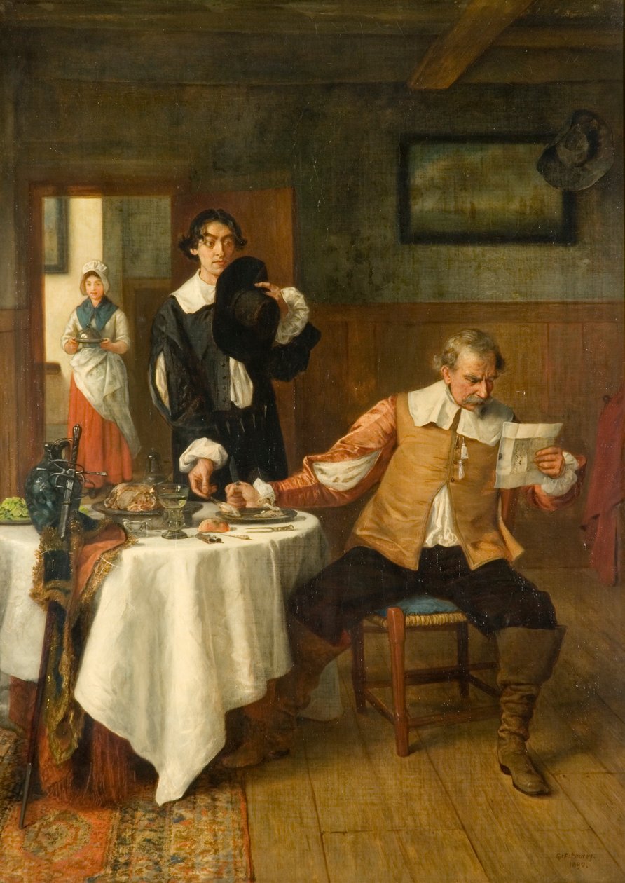 Głodny posłaniec, 1890 autorstwa George Adolphus Storey