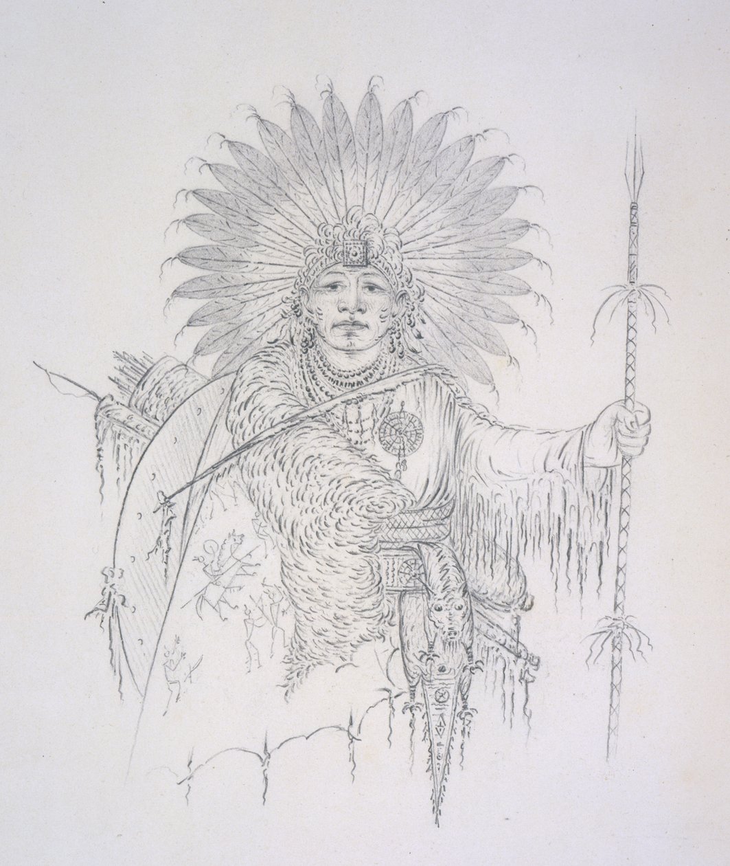 Ba-da-ah-chon-du (ten, który przeskakuje wszystkich) 1852 autorstwa George Catlin