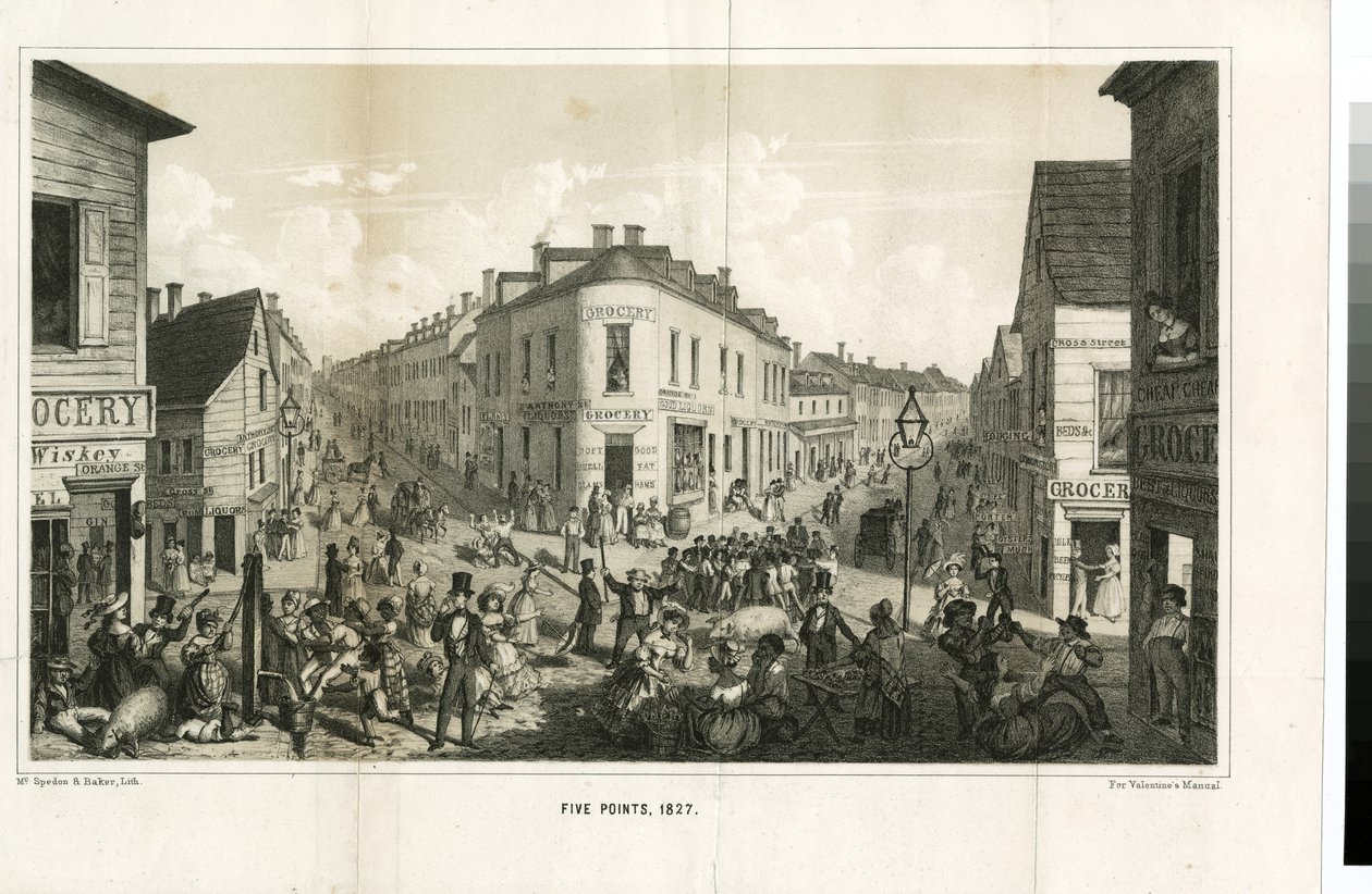 Pięć punktów, 1827, grawerowane przez McSpedon und Baker, 1855 autorstwa George Catlin