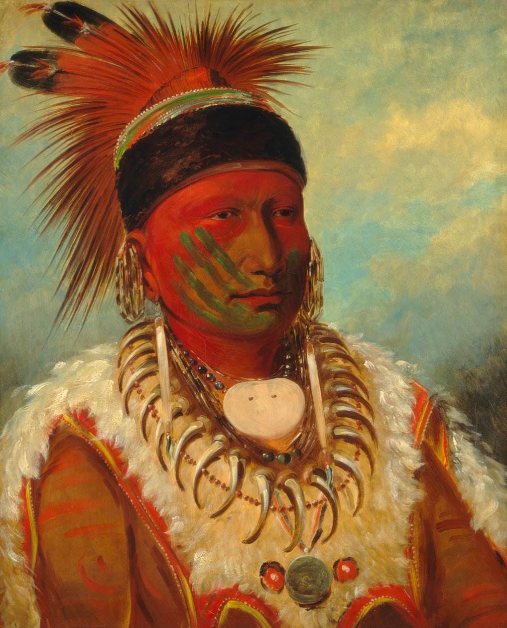 Biała Chmura, szef Iowas autorstwa George Catlin